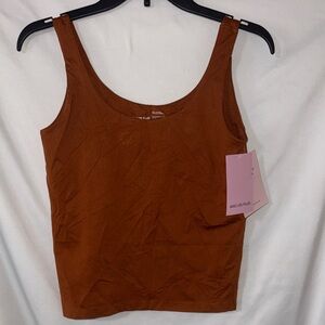 Avec Les Filles Women's Rust Camisole with Built in bra Size Small / Medium